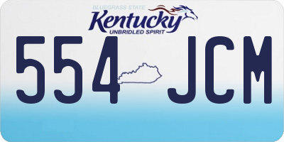 KY license plate 554JCM