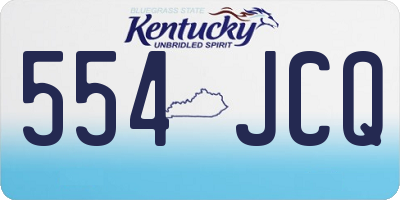 KY license plate 554JCQ