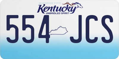 KY license plate 554JCS