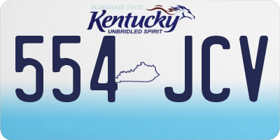 KY license plate 554JCV