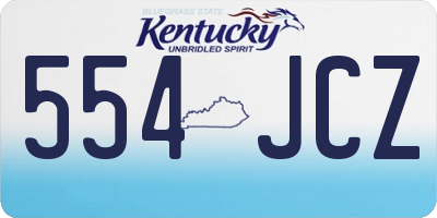 KY license plate 554JCZ