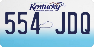 KY license plate 554JDQ