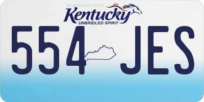 KY license plate 554JES