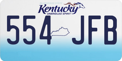 KY license plate 554JFB