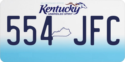 KY license plate 554JFC