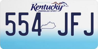 KY license plate 554JFJ