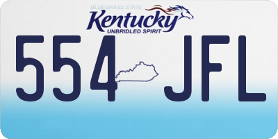 KY license plate 554JFL