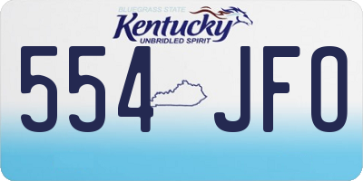 KY license plate 554JFO