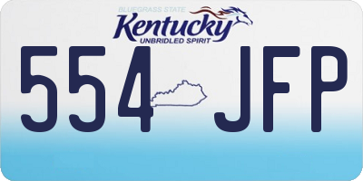 KY license plate 554JFP