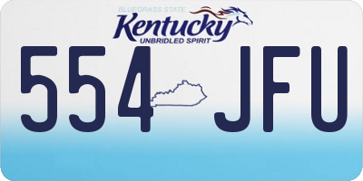 KY license plate 554JFU