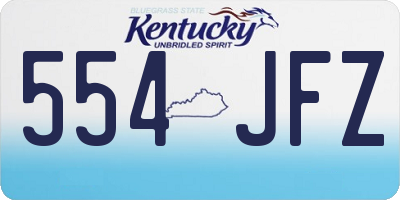 KY license plate 554JFZ