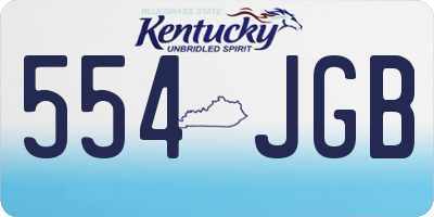 KY license plate 554JGB