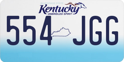 KY license plate 554JGG