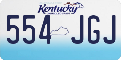 KY license plate 554JGJ