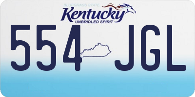 KY license plate 554JGL