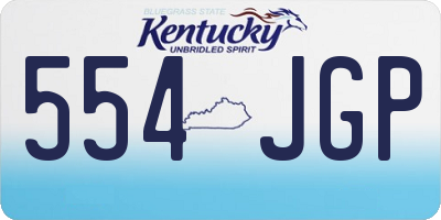 KY license plate 554JGP