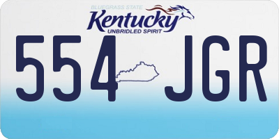 KY license plate 554JGR