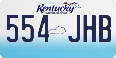 KY license plate 554JHB