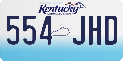 KY license plate 554JHD