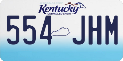 KY license plate 554JHM