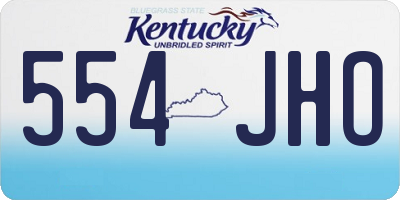 KY license plate 554JHO