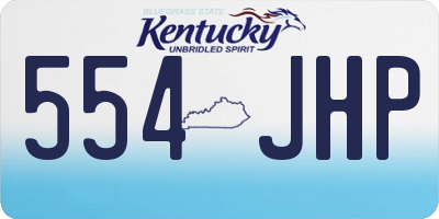 KY license plate 554JHP