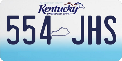 KY license plate 554JHS