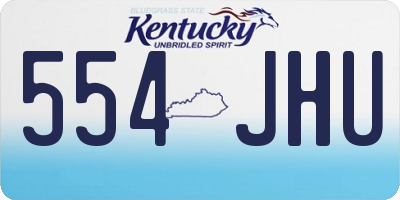 KY license plate 554JHU