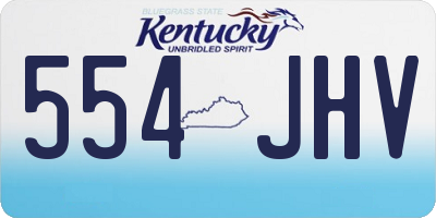 KY license plate 554JHV