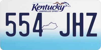 KY license plate 554JHZ