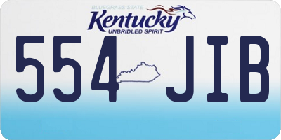 KY license plate 554JIB