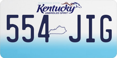 KY license plate 554JIG