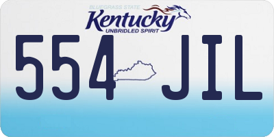 KY license plate 554JIL