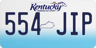 KY license plate 554JIP