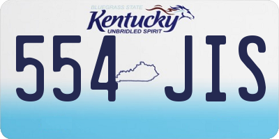 KY license plate 554JIS
