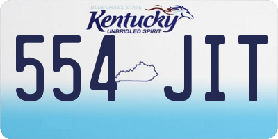 KY license plate 554JIT