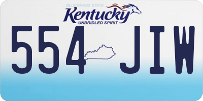 KY license plate 554JIW