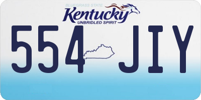 KY license plate 554JIY