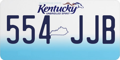 KY license plate 554JJB