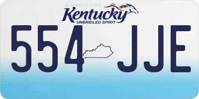 KY license plate 554JJE