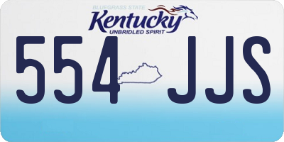 KY license plate 554JJS