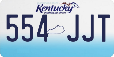 KY license plate 554JJT