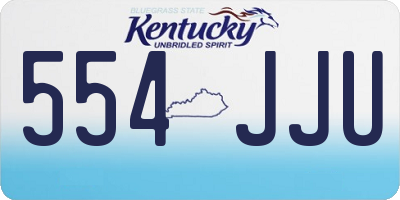 KY license plate 554JJU