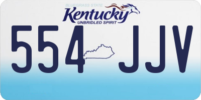 KY license plate 554JJV