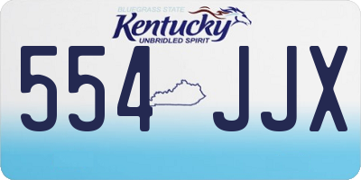 KY license plate 554JJX