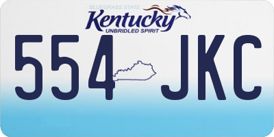 KY license plate 554JKC