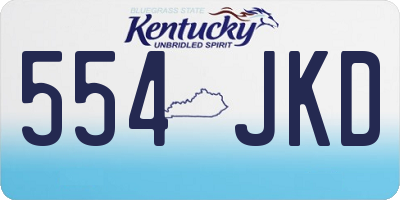 KY license plate 554JKD