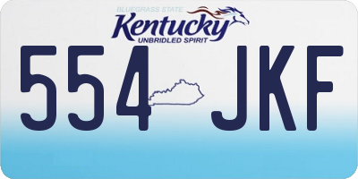 KY license plate 554JKF