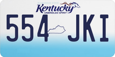 KY license plate 554JKI