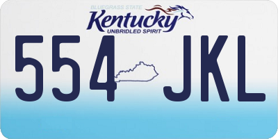 KY license plate 554JKL